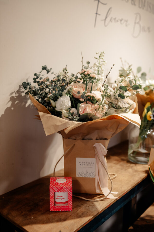 I Bloody Adore You Flowers & Candle Bundle - Image 2